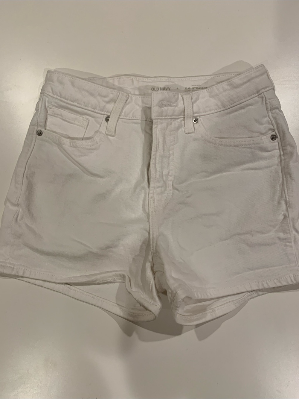 Old Navy White Women's Denim Short Shorts